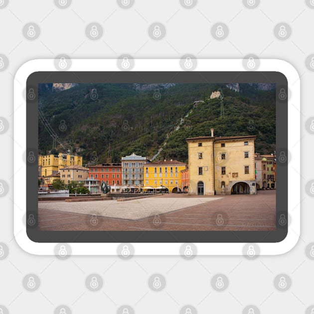 Square in Riva del Garda, Italy Sticker by jojobob